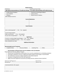 Substance Abuse Intake Questionnaire - New Hampshire, Page 2