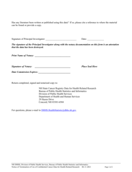 Notice of Termination of Use of Confidential Cancer Data - New Hampshire, Page 2