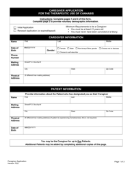 Caregiver Application for the Therapeutic Use of Cannabis - New Hampshire, Page 3