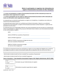 Document preview: Withdraw and Remove Information From the New Hampshire Immunization/Vaccination Registry - New Hampshire (French)