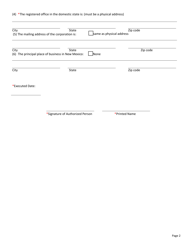 Foreign Business Trust Application for Certificate of Authority - New Mexico, Page 3