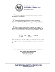 Document preview: Foreign Profit Corporation Application for Certificate of Authority - New Mexico