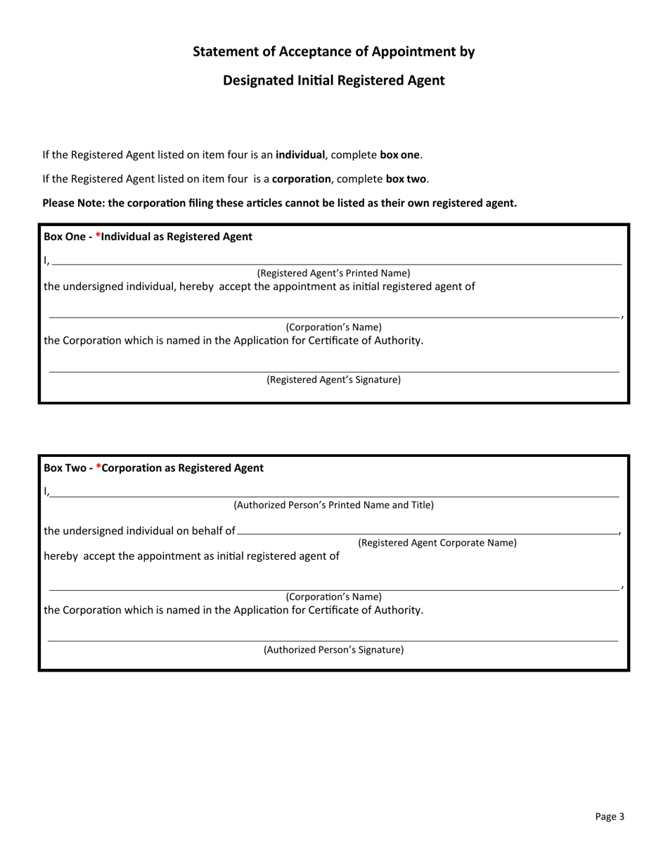 Foreign Profit Corporation Application for Certificate of Authority - New Mexico, Page 4