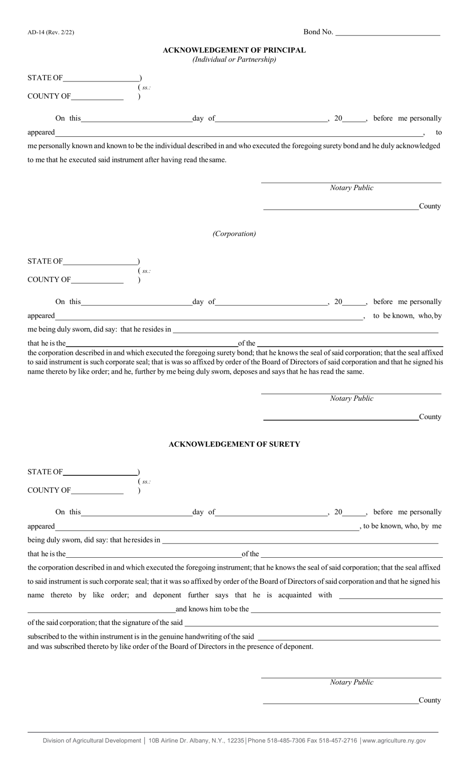 Form Ad-14 Download Printable Pdf Or Fill Online Farm Products Dealer 