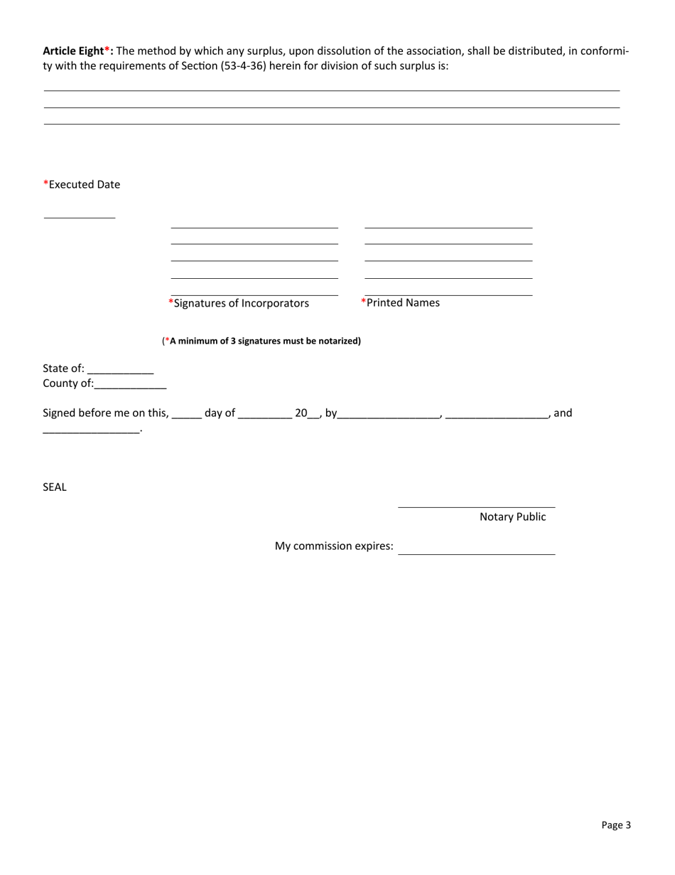 Cooperative Association Articles of Incorporation - New Mexico, Page 4