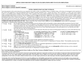 Form NYS-APP-4 #10-024 (NYS-APP-4 #10-025) Application for New York State Examinations Open to State Employees - Direct Support Assistant - New York, Page 2