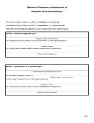 Foreign Limited Liability Company Application for Registration - New Mexico, Page 4