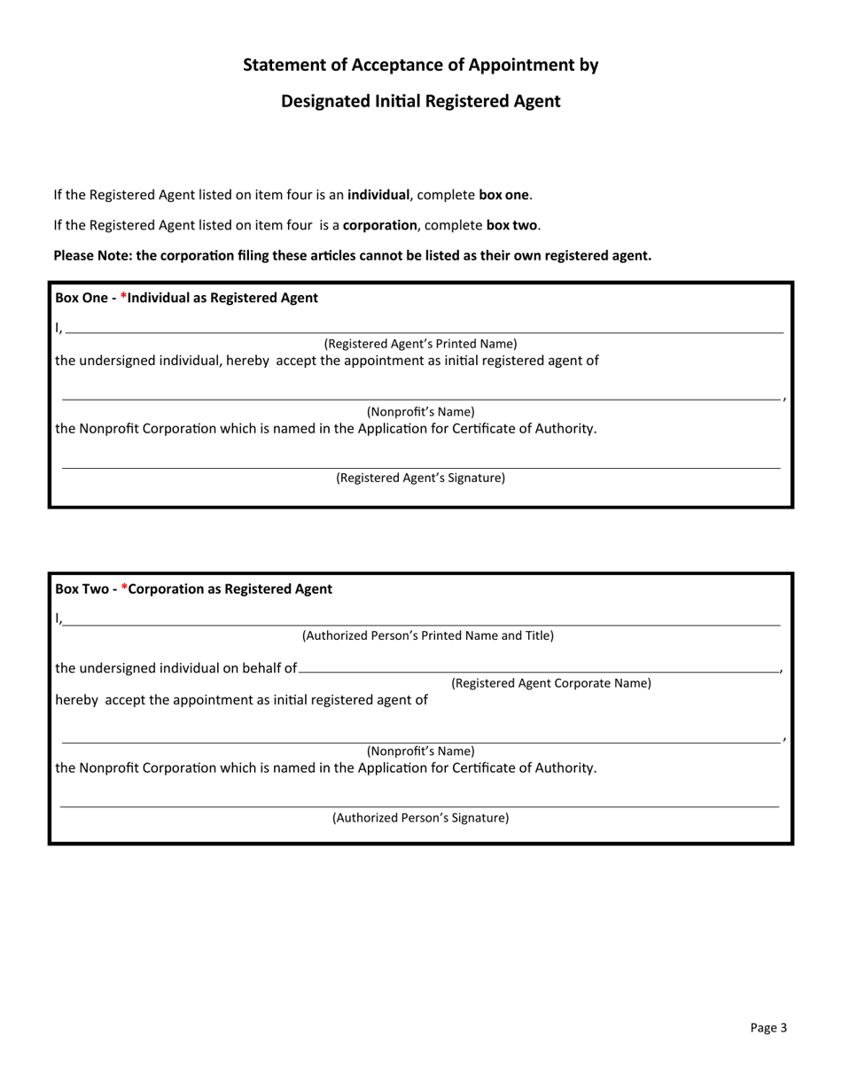 Foreign Nonprofit Corporation Application for Certificate of Authority - New Mexico, Page 4