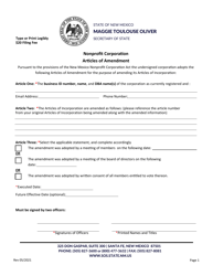 Domestic Nonprofit Corporation Articles of Amendment - New Mexico, Page 2