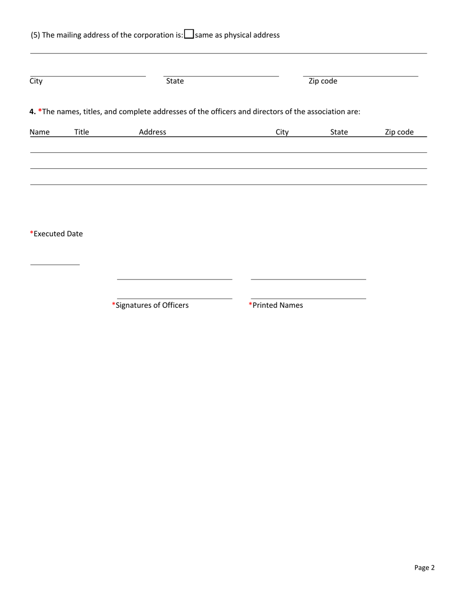 Foreign Cooperative Association Application for Certificate of Authority - New Mexico, Page 3