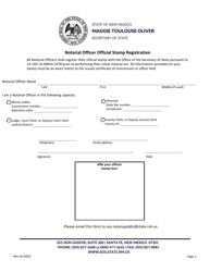 Notarial Officer Official Stamp Registration - New Mexico, Page 2