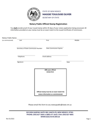 Notary Public Official Stamp Registration - New Mexico, Page 2