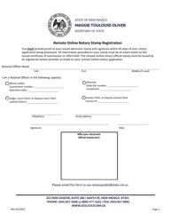 Remote Online Notary Stamp Registration - New Mexico, Page 2