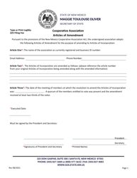 Cooperative Association Articles of Amendment - New Mexico, Page 2