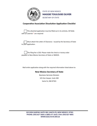 Cooperative Association Articles of Dissolution - New Mexico