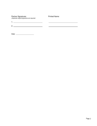New Mexico Limited Liability Limited Partnership Registration Form - New Mexico, Page 2