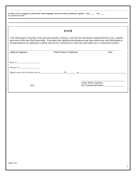 Athlete Agent Registration Application - New Mexico, Page 3
