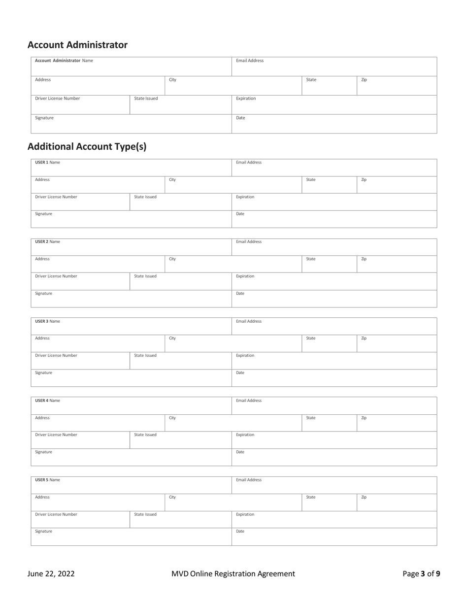 Mvd Online Registration Agreement - New Mexico, Page 3