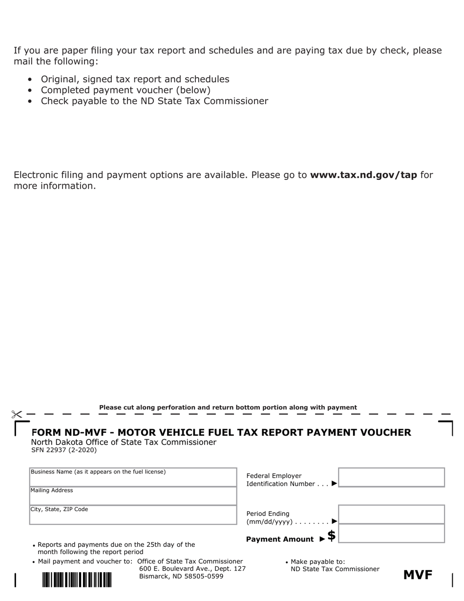 Form ND-MVF (SFN22937) Motor Vehicle Fuel Tax Report - North Dakota, Page 4