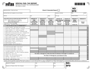 Document preview: Form ND-SFD (SFN22942) Special Fuel Tax Report - North Dakota