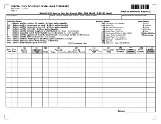 Form ND-SFD (SFN22942) Special Fuel Tax Report - North Dakota, Page 3