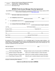 Mpera Portal Access Manager Security Agreement - Montana
