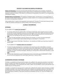 DVS Form 1 Application for Veteran Tax Exemption and Disabled Veteran Tax Exemption - New Mexico, Page 2