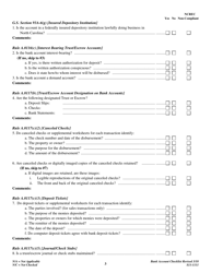 Form S11-1111 Trust/Escrow Bank Account Checklist - North Carolina, Page 2