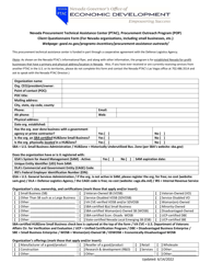 Document preview: Client Questionnaire Form - Procurement Outreach Program - Nevada