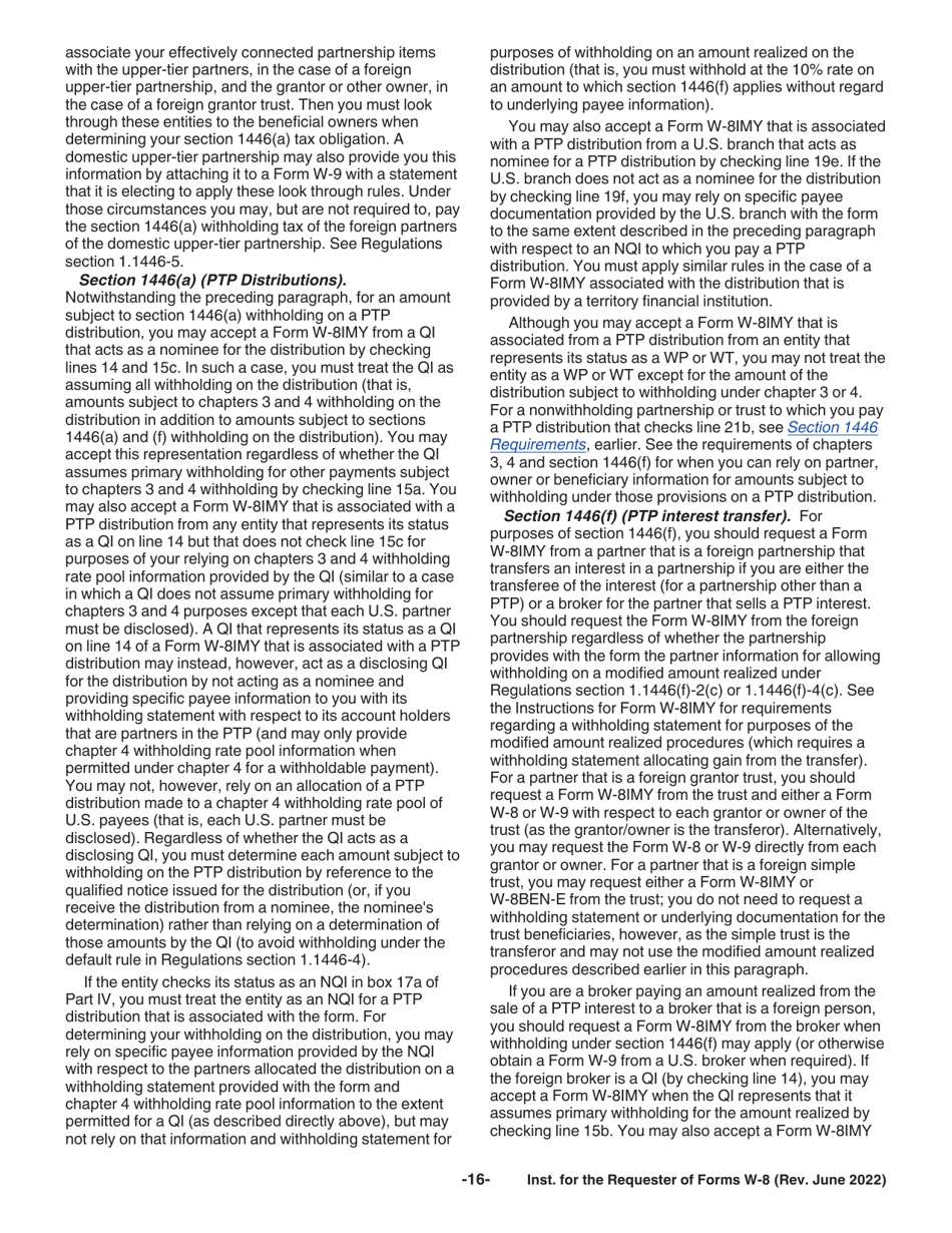 Instructions for the Requester of Forms W-8ben, W-8ben-E, W-8eci, W-8exp, and W-8imy, Page 16