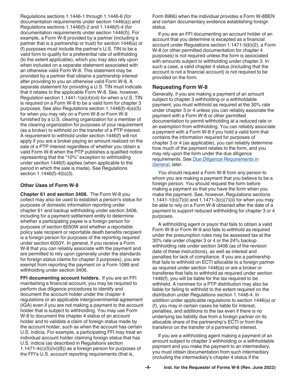 Instructions for the Requester of Forms W-8ben, W-8ben-E, W-8eci, W-8exp, and W-8imy, Page 4