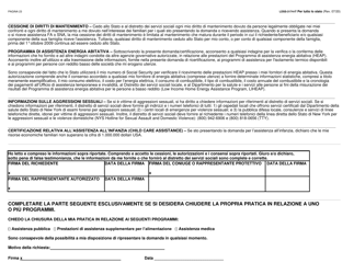 Form LDSS-3174 New York State Recertification Form for Certain Benefits and Services - New York (Italian), Page 24
