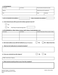 ODH Form 704C Detention Facility Complaint Form - Oklahoma, Page 2