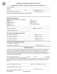 Form ASB-16 Abatement Plan Application - Rhode Island, Page 8