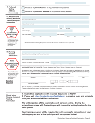 Application for License as a Nursing Assistant by Examination - Rhode Island, Page 4