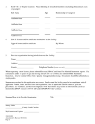 Attachment A Application to Operate Residential, Day or Respite Facility - South Carolina, Page 2