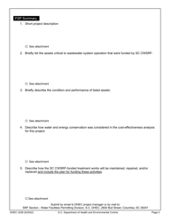 DHEC Form 3236 Fiscal Sustainability Plan Certification - South Carolina, Page 2