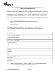 Document preview: Permitting Certifier Agreement - South Carolina