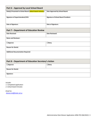 Form ARW-POI1 Administrative Rule Waiver Application - Plan of Intent - 3rd Year Waiver - South Dakota, Page 3
