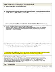 Form ARW-CBGN1 Administrative Rule Waiver Application - High School Credit Before Grade Nine - South Dakota, Page 2