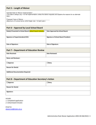 Form ARW-GR1 Administrative Rule Waiver Application - General Request - South Dakota, Page 3