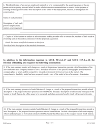 Change in Control Notice - South Dakota, Page 5