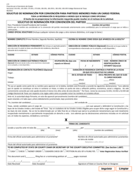 Form 2-9 Application for Nomination by Convention for Minor Parties for a Federal Office - Texas (English/Spanish), Page 3
