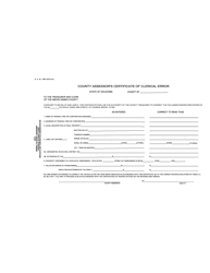 Form S.A.&amp; I.368 County Assessor&#039;s Certificate of Clerical Error - Oklahoma