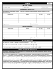 Optometry License Application - South Dakota, Page 3