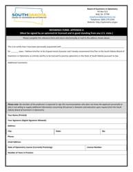 Optometry License Application - South Dakota, Page 7