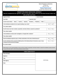 Optometry License Application - South Dakota, Page 9