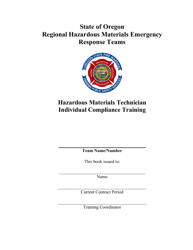 Document preview: Hazardous Materials Technician Individual Compliance Training Worksheet - Oregon