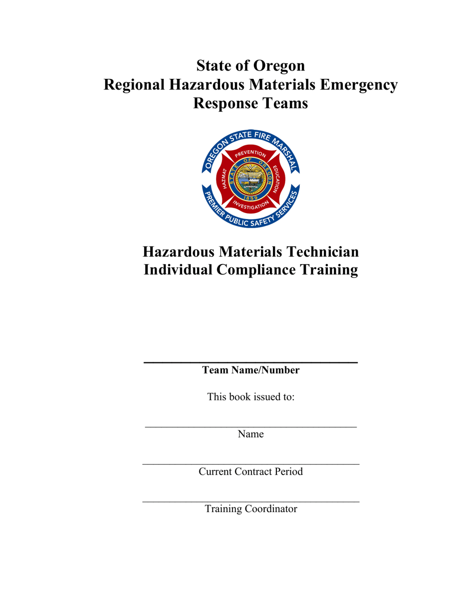 Oregon Hazardous Materials Technician Individual Compliance Training