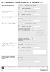 Form SF200ADULT Social Fund Funeral Expenses Payment for an Adult - United Kingdom, Page 19